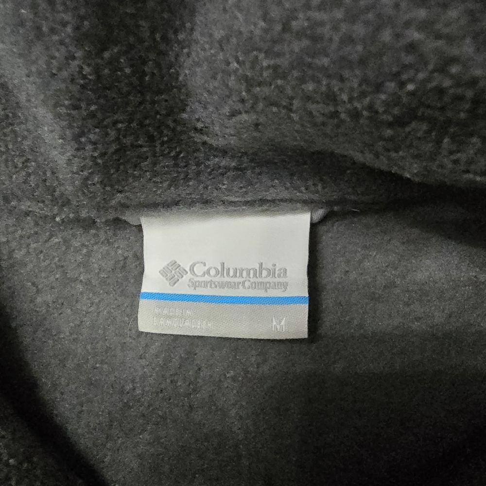 Columbia Orange Gray Full Zip Fleece Jacket Size M - Picture 2 of 4